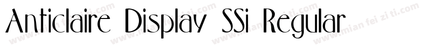 Anticlaire Display SSi Regular字体转换